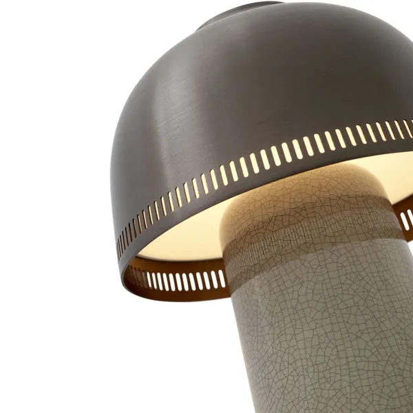 Raku Bordlampe Beige Grey / Aluminium