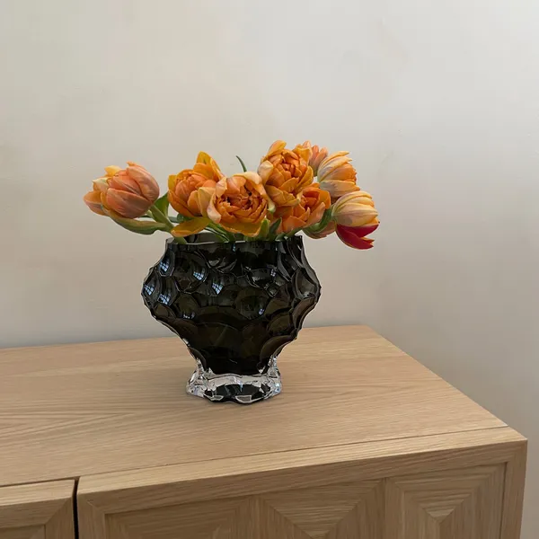 Canyon Medi- Clear Vase 18 cm Røyk