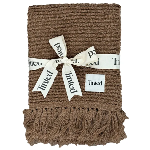 Janzen Wool Plaid Bouclé 130x170 cm Brown