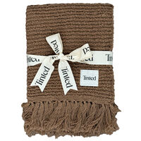Janzen Wool Plaid Bouclé 130x170 cm Brown