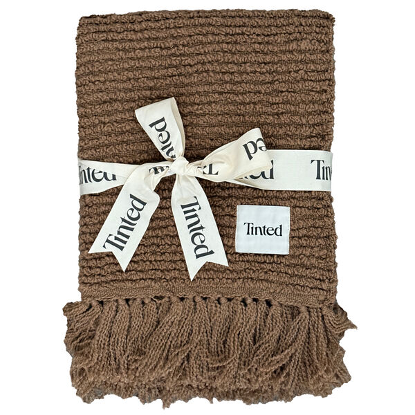 Janzen Wool Plaid Bouclé 130x170 cm Brown