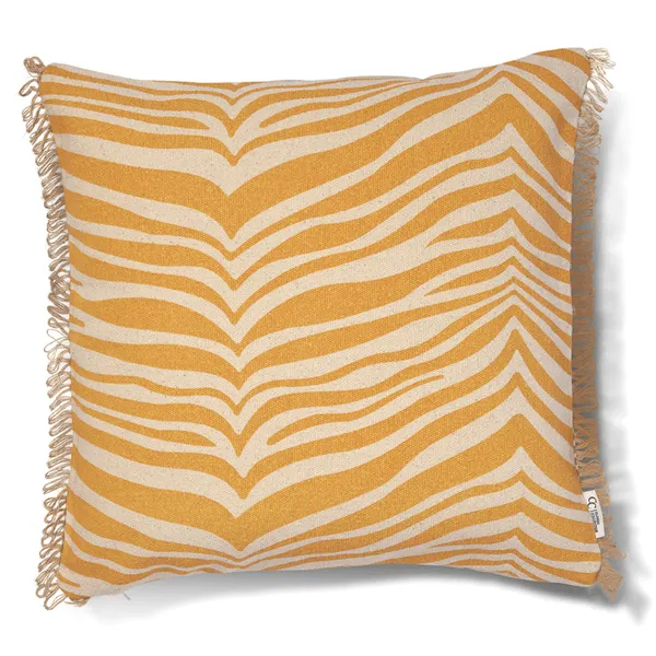Zebra Pude 50x50 cm Gul