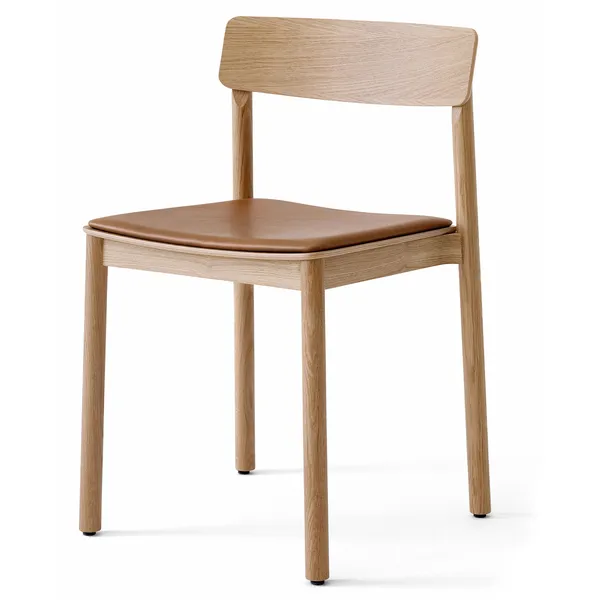 Betty TK3 Stol Cognacfarvet Noble Læder / Lakeret Eg
