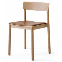 Betty TK3 Stol Cognacfarvet Noble Læder / Lakeret Eg