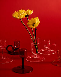 Tiny Candleholder Curved Clear