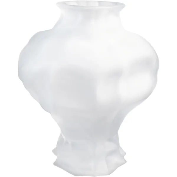 Ammonit Vase 30 cm Frosted White