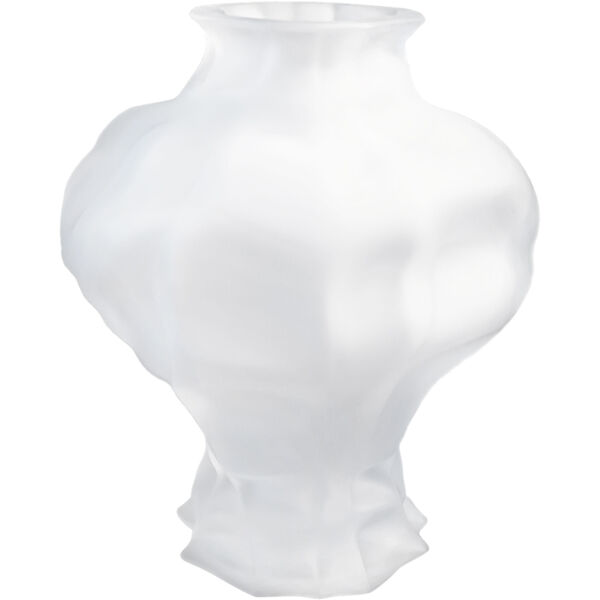 Ammonit Vaasi 30 cm Frosted White