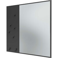 Memo Wall Mirror With Notice Board Beetroot