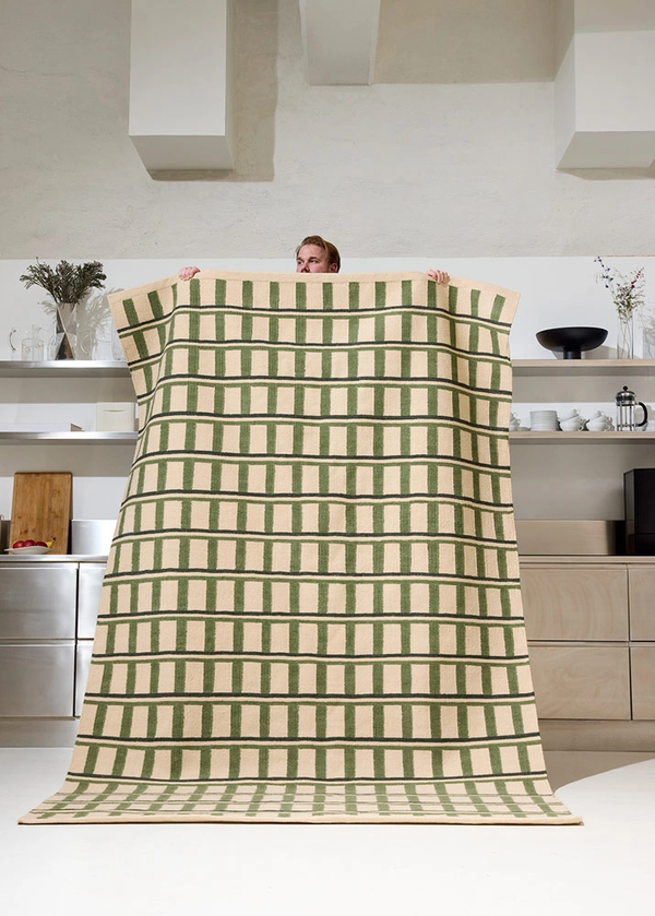 Mysore Matta 180x270 cm Off-white / Grön / Mörkgrön