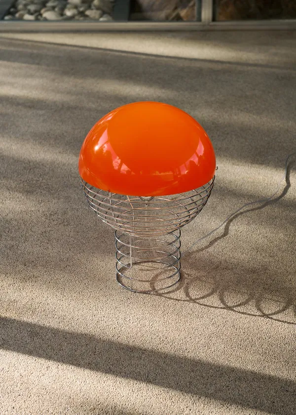 Wire Bordslampa 40 cm Krom / Orange
