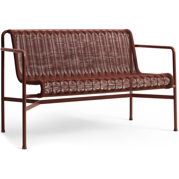 Palissade Cord Bänk Med Armstöd Iron Red