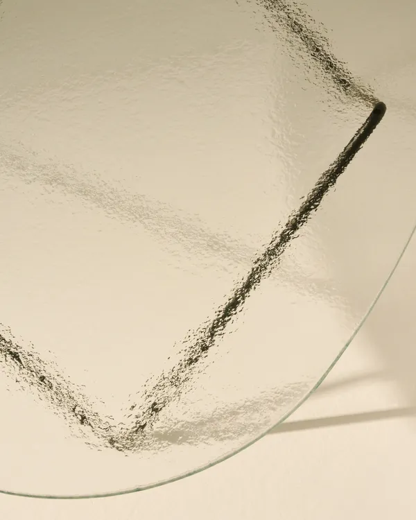 Pedrera Soffbord Texturerat Glas Klar / Svart