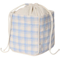Plaid Sky Blue Storage Basket Small