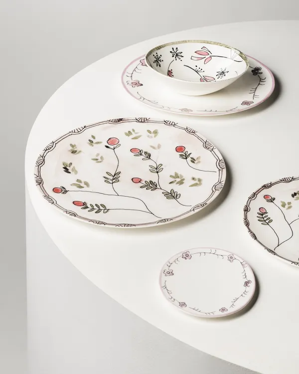 Fiore Rosa Skål Lav S