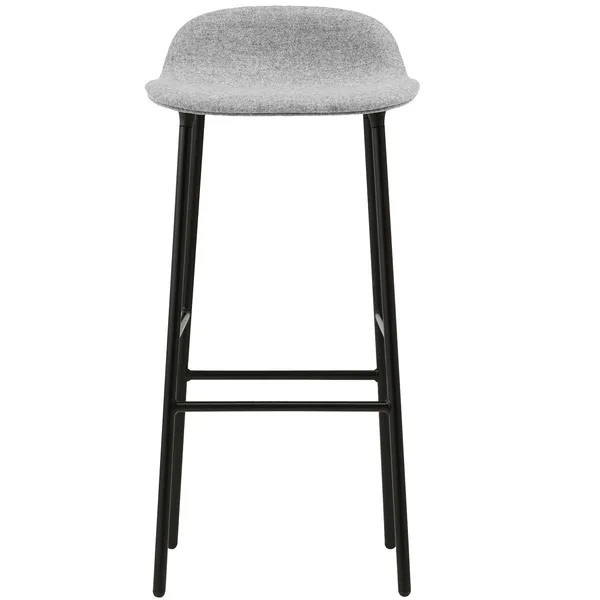 Form Barstol 75 cm Grå / Svart Stål
