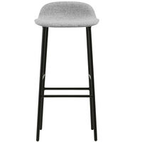 Form Barstol 75 cm Grå / Svart Stål