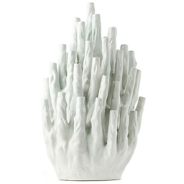 Coral 50-Tulips Vase White