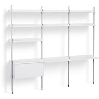 Pier System 13 3 columns PS White / Aluminium