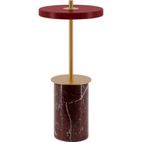 Asteria Move Mini Bordslampa Portabel Röd Marmor