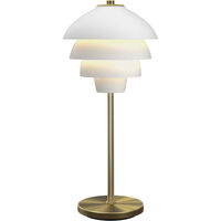 Valencia Bordlampe Flat White / Messing