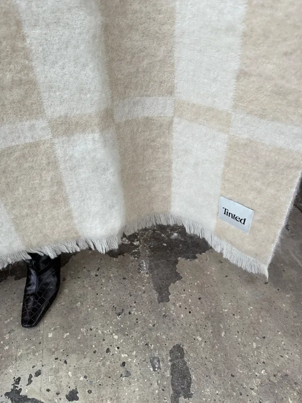 Hallin Pledd Mohair 130x170 cm Beige / Off-white