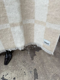 Hallin Pledd Mohair 130x170 cm Beige / Off-white