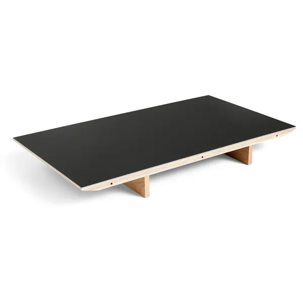 CPH 30 Extendable Leaf 50x90 cm Black Linoleum/Water-based Lacquered Oak