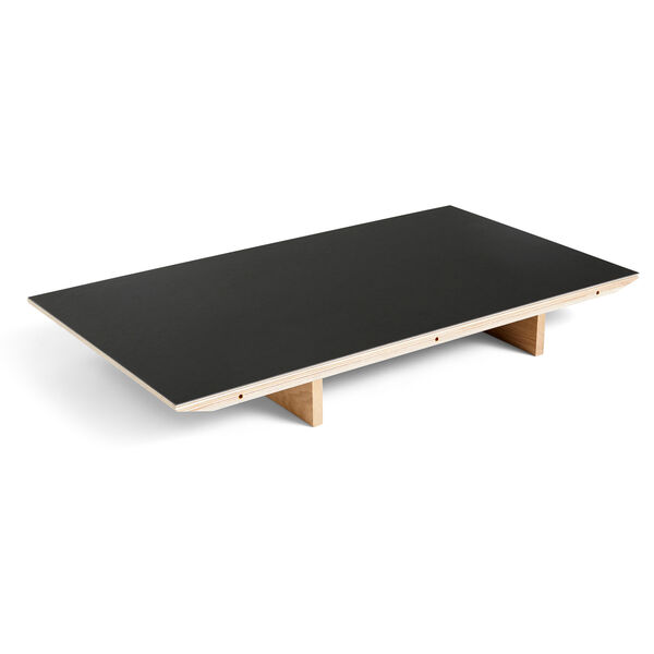 CPH 30 Extendable Leaf 50x90 cm Black Linoleum/Water-based Lacquered Oak