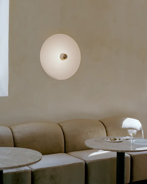 Kantarell Vägglampa / Taklampa Ø55 cm Vit