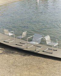 Palissade Cantilever Lounge Chair Low Hot galvanised steel