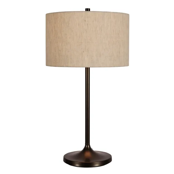 Soft Bordlampe Metallisk Bronze / Linen Natural