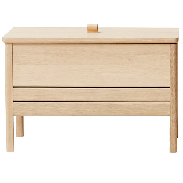 A Line Oppbevaringsbenk 68 cm Hvitoljet Eik