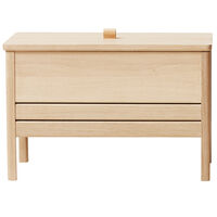 A Line Oppbevaringsbenk 68 cm Hvitoljet Eik