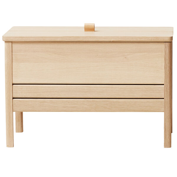 A Line Förvaringsbänk 68 cm Vitoljad Ek