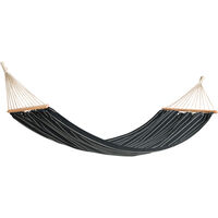 Outdoor Market Hammock Black With Beige Stripe