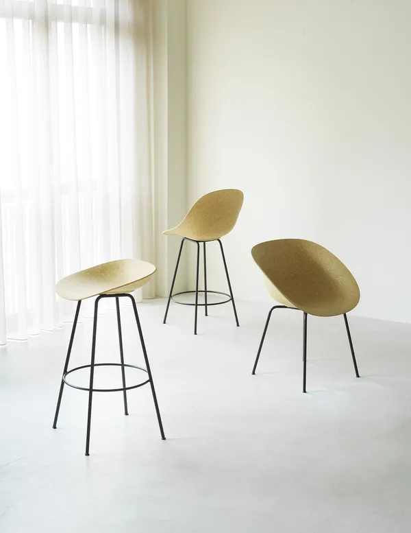 Mat Barstool 75 cm Hemp / Black