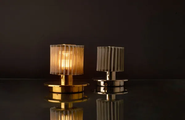 In The Sun Bordlampe Bærbar Sølv