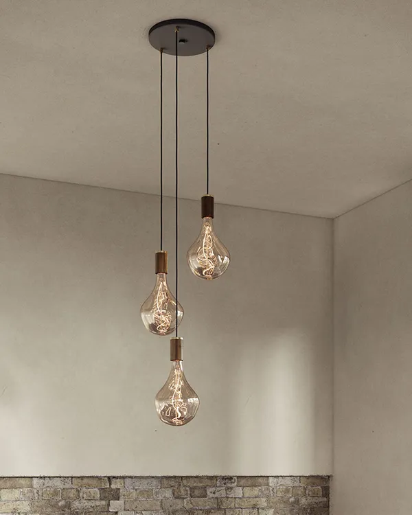 Triple Pendant Walnut