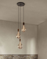 Triple Pendant Walnut
