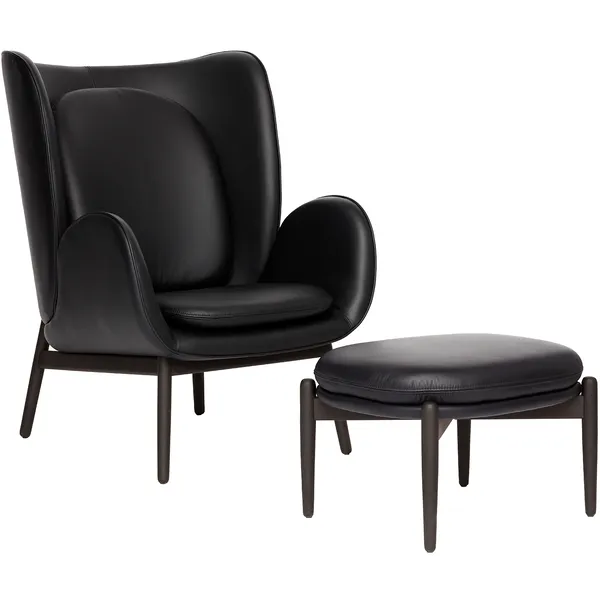 Embrace Armchair With Footstool S Elmosoft Black
