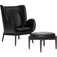 Embrace Armchair With Footstool S Elmosoft Black