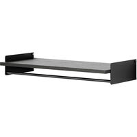 Garderobshylla Set 35x80 cm Svart Ask / Svart
