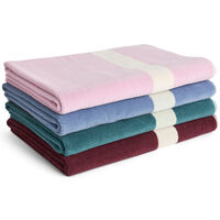 Stripe Bath Towel 100x150 cm Burgundy
