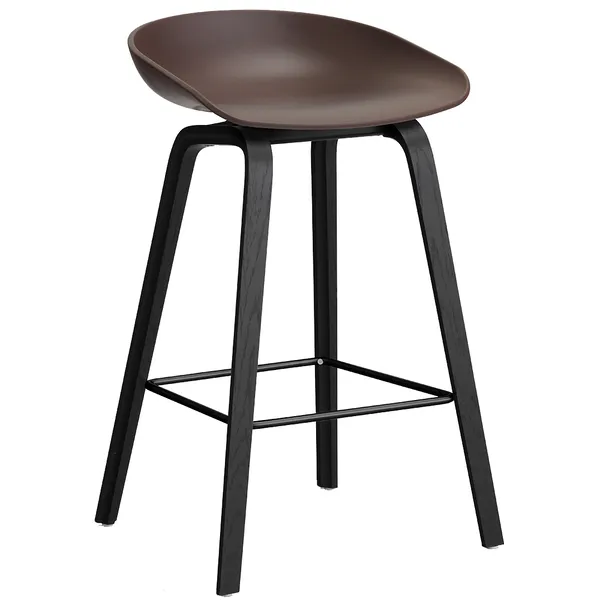 AAS 32 2.0 Barstol 65 cm Svartlackad Ek / Raisin / Svart