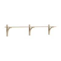 Levi Wall Shelf 180 cm Small Aluminium / Naturlack Oak