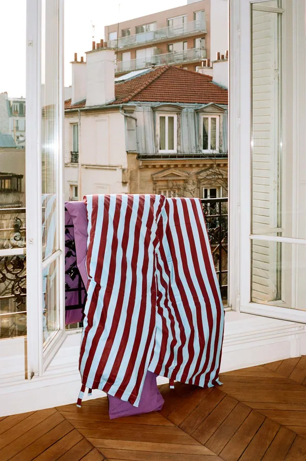 Été Dynetrekk Dobbel 200x220 cm Bordeaux/Sky Blue