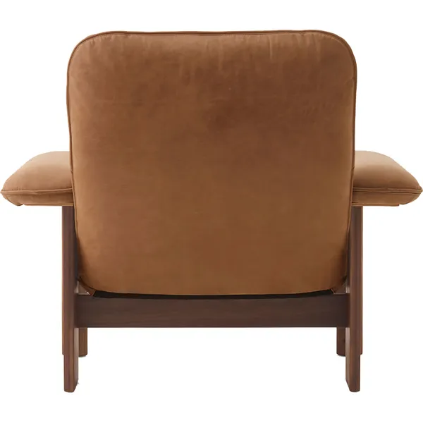 Brasilia Fåtölj Med Ottoman Walnut Camel