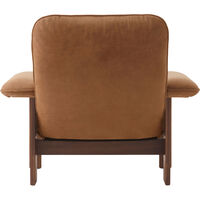 Brasilia Fåtölj Med Ottoman Walnut Camel