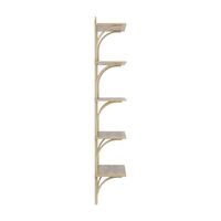 Levi Væghylde 90 cm Stor Aluminium / Naturlack Eg