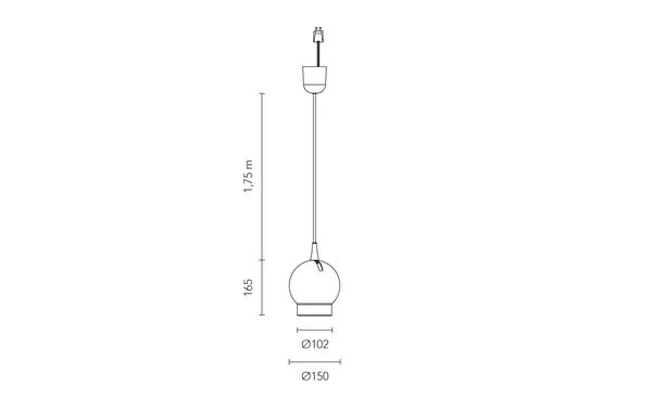 Ogle Pendel 15 cm Sort